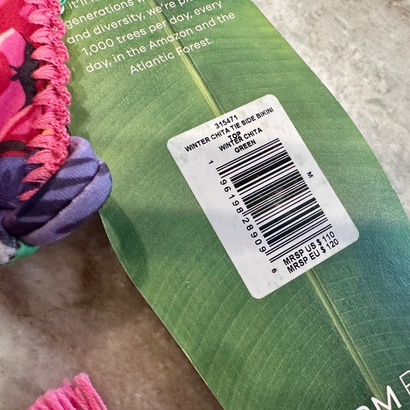 NWT! Farm Rio Winter Chita Reversible Bikini Set Size M (Rare find) - Picture 8 of 11